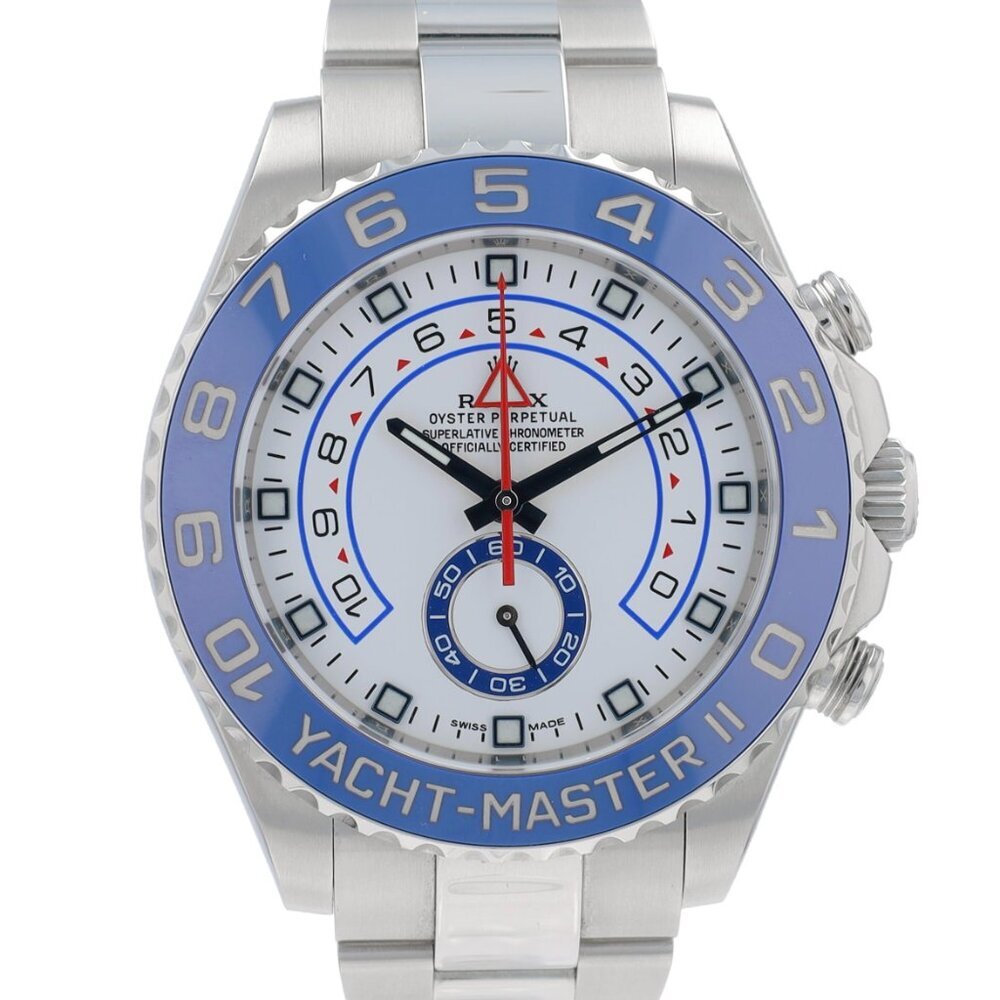 B&P Rolex Yacht-Master II 116680 44mm White Luminous Dial Rotating Bezel